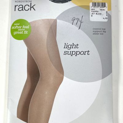 Nordstrom Rack Light Support Control Top Sheer Toe Pantyhose Nude Sz B Stockings