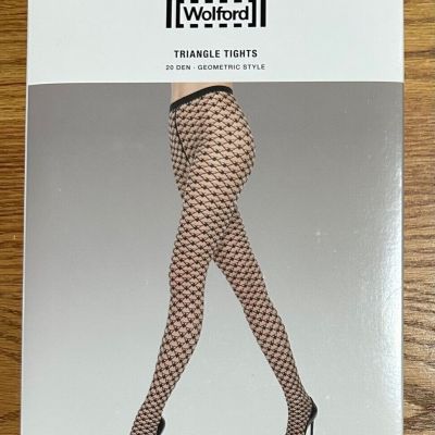 Wolford Triangle Tights in Navy color Geometric Size M Brand New & FreeShip