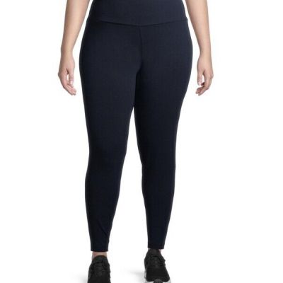 Terra And Sky Navy High Rise Fitted Leggings Size 3X NWT