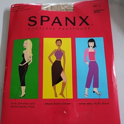 Spanx Footless Pantyhose Speciality Item Invisible Nude Stop Below Knee Size B