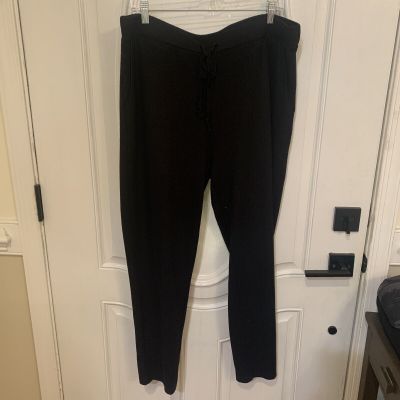 Max & Mia Womens Joggers Soft French Terry High-Waisted Black Size XXL