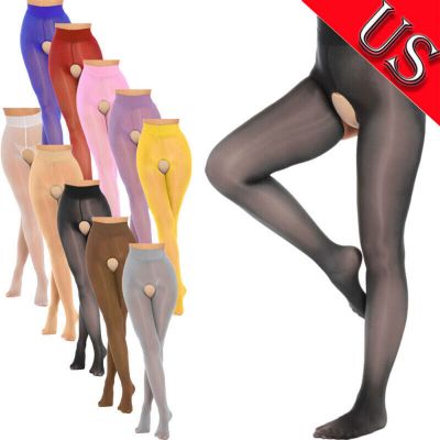 US Womens Mesh See Through Hollow Out Pantyhose Tight Pants Stocking Lingeries