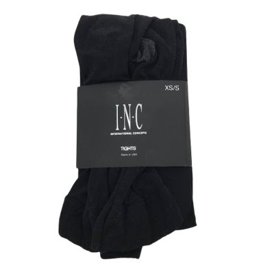 INC International Concepts New Core Tights XS/S Opaque 40DEN Womens Black