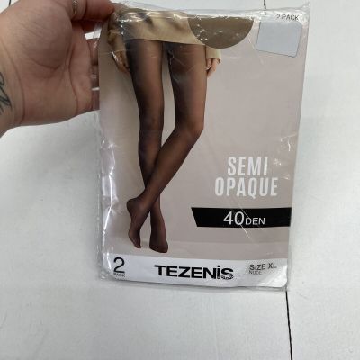 Tezenis 2 Pack Nude Semi Opaque Tights Women’s Size XL New