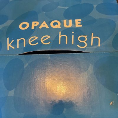 New  Leggs Mini Eggs Opaque Knee High Highs Black Nylons Hose Stockings 10 Count