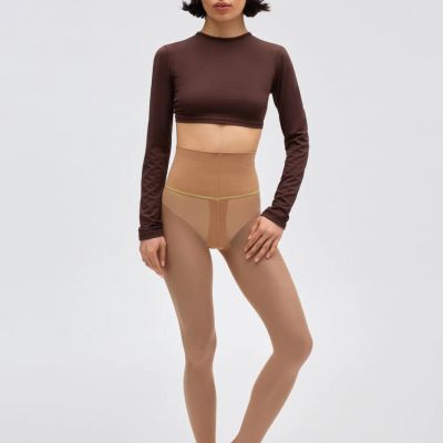 New SHEERTEX No. 2 Light Nude Sheer Rip Resist Tights XL
