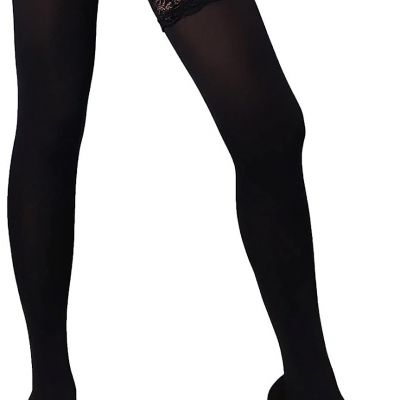 Thigh High Stockings for Women Opaque Tights Pantyhose 100 Denier Nylons