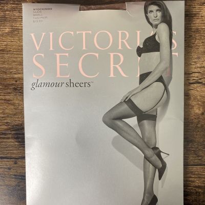 Victorias Secret Glamour Sheers Nude Thigh High Stockings Two Pair Small New