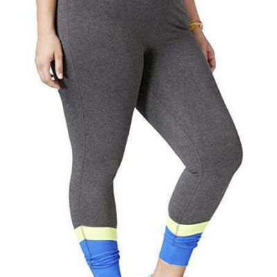 Material Girl Plus Size Colorblocked Leggings Gray 3X NWT! $42.50