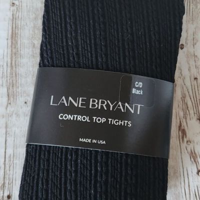 Lane Bryant Control Top Black Tights Size C/D
