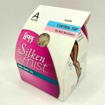 L'eggs Silken Mist - Sz A Nude - Silky Sheer Leg Toe Control Top Pantyhose 92856