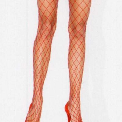 Leg Avenue 1769 or 1769Q Fence Net Lace Top Stockings w Attached Lace Garterbelt