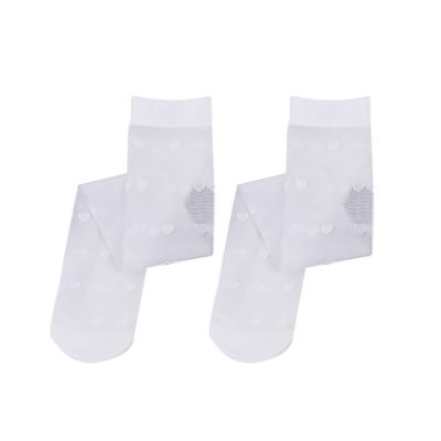 1 Pair Long Socks Heart Print Leg Decoration Comfortable Long Socks Elastic