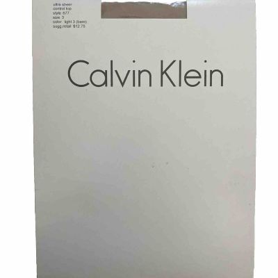 Calvin Klein ultra control top style 677 size 3         color  light 3 (bare)