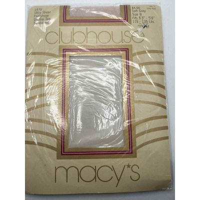 Vintage 90s Clubhouse By Macys Ultra Sheer, Control Top Soft Gray Size B