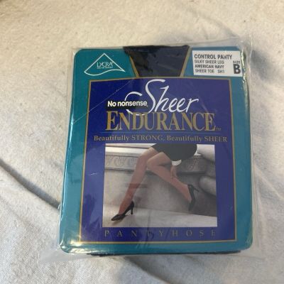 Vintage No Nonsense Sheer Endurance Control Almost Black Size B