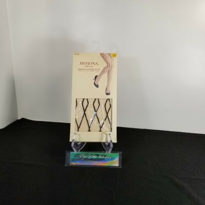 NEW Merona Collection Premium Patterned Tights 1 Pair - Size S/M -Diamond Sheer