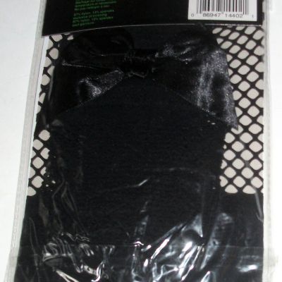 HALLOWEEN COSTUME ADULT BLACK FISHNET STOCKINGS PANTYHOSE THIGH-HIGH UP TO SZ 14