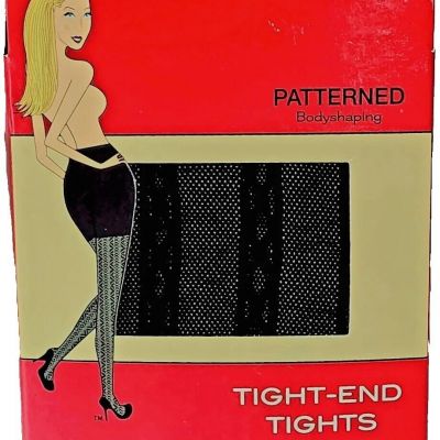 SPANX Tight-End Tights ~ Color Black - SIZE C ~ Patterned Body Shaping Tights
