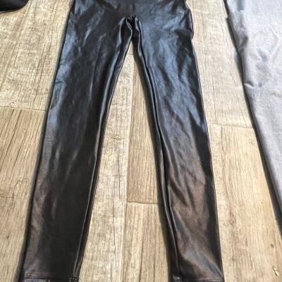 Spanx Women's Faux Leather Leggings - Black, Large - Style 2437