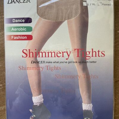 Rare NOS Vintage DANCER Brand Shimmery Stirrup Tights M/L Dance Aerobic Fashion