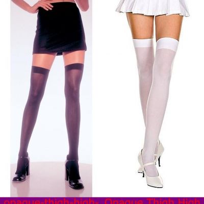 New Leg Avenue 6672Q Plus Size Opaque Knit Over Knee Thigh High Stockings