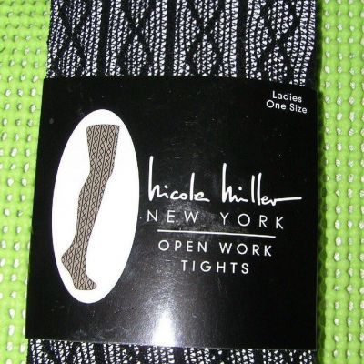 Ladies NICOLE MILLER Designer Tights  Black ONE SIZE Opaques Leg Fashions