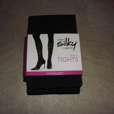 secret silky fashion tights, Night Gray, M/L, New