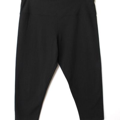 STYLE & CO. Sport Capri Leggings Size XL Black Cotton/Spandex, TC Panel