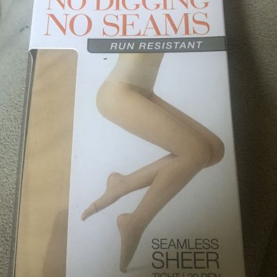 Blissful Benefits Run Resistant Smoothing Seamless Sheer Shaping Tights Nude1