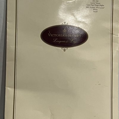 Victoria’s Secret Lingerie For Legs Lace Top Thigh Highs Sz Small White