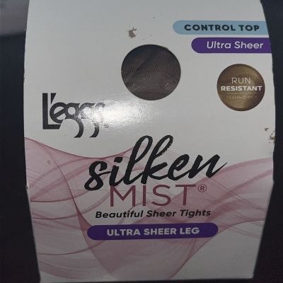 Leggs Womens Silken Mist Ultra Sheer Pantyhose Sun Beige Size B #98069