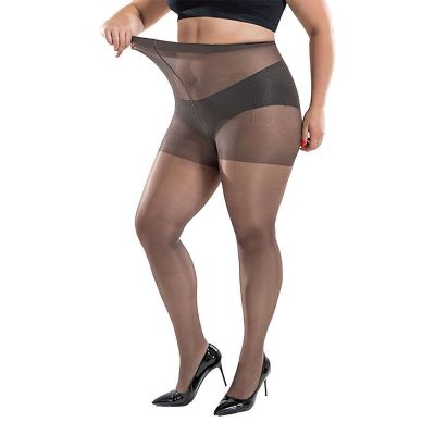 1-3X Womens Sexy Shiny Pantyhose 40D Sheer to Waist High Gloss Tights Plus Size