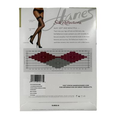 NEW Hanes Silk Reflections Barely There Tan Silky Sheer Thigh Highs Size AB
