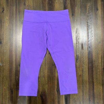 Lululemon Athletica Purple Capri Workout Leggings, Women's?Size Small