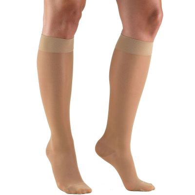 Truform Women's Stockings Knee High Sheer: 15-20 mmHg XL LIGHT BEIGE (1773LB-XL)