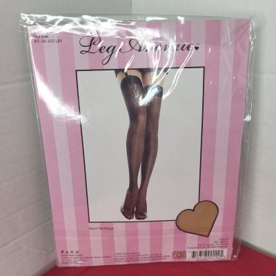 Leg Avenue Sheer Nude Thigh High Nylon Stockings One Size Style 1001 90-160lbs