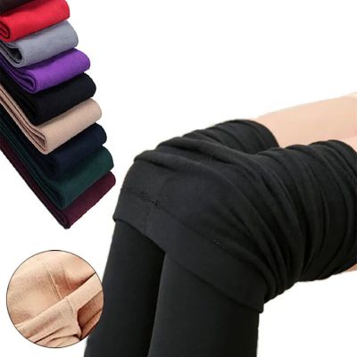 Women Winter Warm Fleece Tights Stockings Thermal Lined  Stretch Pantyhose Socks