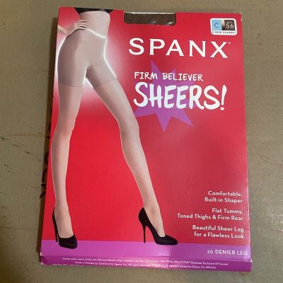 Spanx - Firm Believer - Sheers - Size C Shade S6 - Comfortable Built -In Shaper