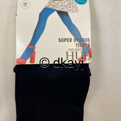 HUE PerFit Super Opaque Navy Blue Tights 2 Women 120-170 lbs NEW TAG