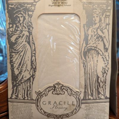 Gracile Lycra Sheer Control Top Pantyhose In Colour Blanc Up To 130 Lbs.