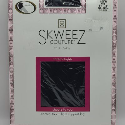 SKWEEZ COUTURE By JILL ZARIN TIGHTS CONTROL TOP BLACK, SZ M