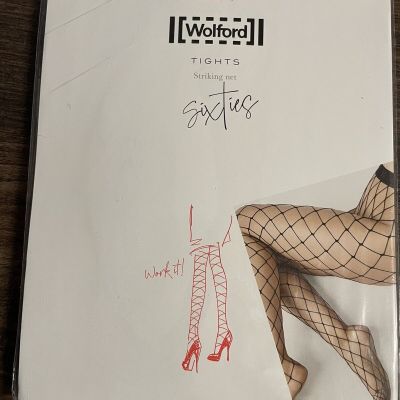 Wolford Sixties Striking Net Tights Fishnet Honey Extra Small Pantyhose new 4/6
