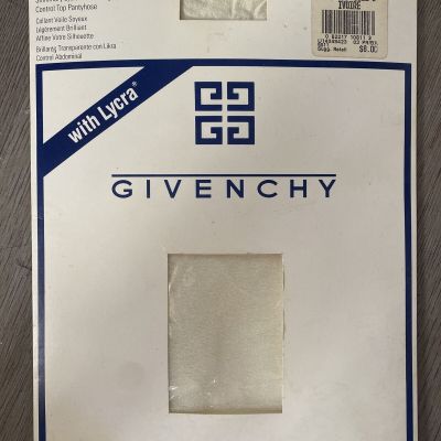 Vintage Givenchy Womens Pantyhose Tights Shimmery Sheer Size b Ivory