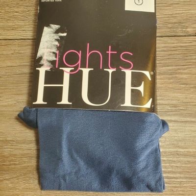 NWT Hue Ultimate Opaque Tights w/ Control Top 1 Pair Size 1 Pacific Blue