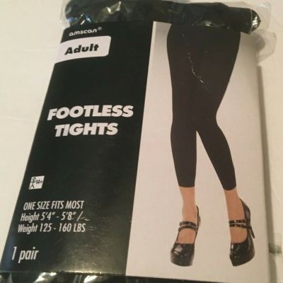 Amscan Adult Footless Tights /One Size Fits Most Color Black
