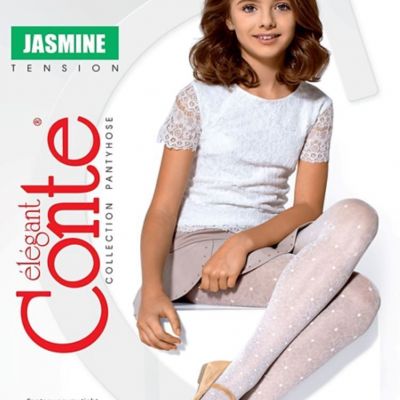 Conte Jasmine 40 Den - Fantasy Tights For Girls With Daisy Pattern (16?-48??)