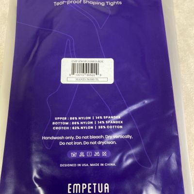 NIP Emptua Tear-Proof Shaping Shaper Tights Black Size Small Free Shipping