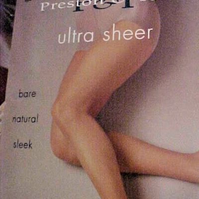 Womens Pantyhose Preston & York Ultra Sheer Size 1 Soft Taupe Reinforced Toe