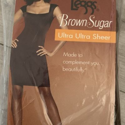 L'eggs Coffee Brown Sugar Ultra Ultra Sheer Pantyhose Medium Tall Sandalfoot